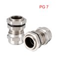 thumbnail image 2 of 2Pcs PG7 Cable Gland Metal Waterproof Wire Glands Joints for 3mm-6.5mm Dia Range, 2 of 3
