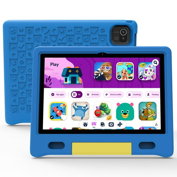 ApoloMedia Kids Tablet, 10 inch Toddler Tablet with EVA Protective Case, 2+32GB Storage, 5000mAh, 5G WiFi, Android 13 Tablet for Kids with Google Kids Spac