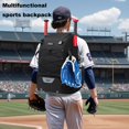 thumbnail image 4 of Baseball Bag with Shoe Compartment Baseball Bag Durable Zipper Design Oxford Cloth Baseball Backpack with Shoe Compartment for Sports Activity Oxford, 4 of 7