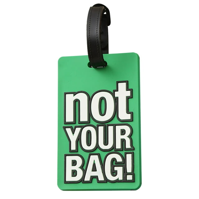 English Letters PVC Soft Rubber Luggage Tag Fashionable Tag Backpack Bag Tag