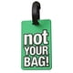 thumbnail image 1 of Etiqueta de equipaje de PVC de caucho blando | Diseño de Letras Inglesas No Tu Bolso | Resistente al desgaste duradero | Identificador de bolsa de maleta mochila | 10,5x6,5x0,5cm | 1 Pack, 1 of 5