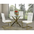 thumbnail image 1 of Fresno 5-Piece Dining Set, White/Gold<br>, 1 of 9