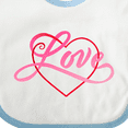 thumbnail image 4 of Inktastic Love in Red and Pink with Heart Boys or Girls Baby Bib, 4 of 4