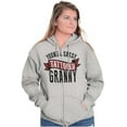 thumbnail image 3 of Sassy Tattooed Granny Funny Grandma Womens Plus Size Graphic Zipper Hoodie Brisco Brands 2X, 3 of 5
