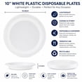 thumbnail image 2 of VeZee' Serving 10" Disposable Plastic Plates Durable Microwave Safe for Daily Use and Parties (100), 2 of 5