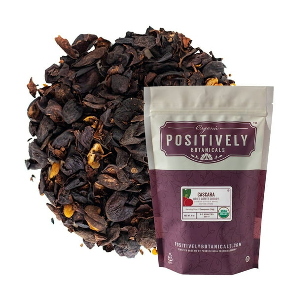 Positively Botanicals  Organic Cascara - Loose Leaf Botanical, 1 lb bag