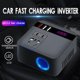 thumbnail image 2 of Inversor de corriente para coche, 12 V/24 V, 220 V, 150 W, adaptador de fuente de alimentación para encendedor de cigarrillos con cargador USB, convertidor de carga rápida, negro, 2 of 5