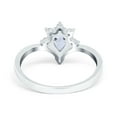 thumbnail image 4 of V Chevron Engagement Ring Simulated Cubic Zirconia 925 Sterling Silver Size 10, 4 of 5