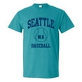 thumbnail image 2 of Seattle Classic Baseball Arch Basic Cotton T-Shirt - X-Large - Antique Jade, 2 of 6
