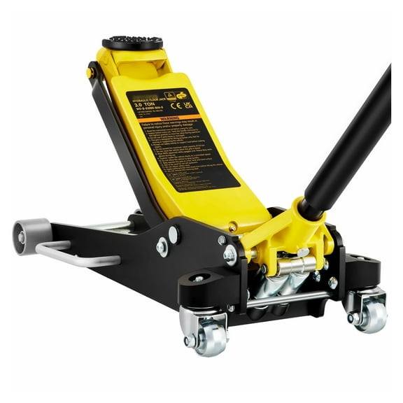 3 Ton Low Profile Floor Jack - Aluminum Steel Racing Jack, Dual Pump, 6600 lbs Capacity, Wide Lift Range 3-6/11"-19-11/16", CE/UKCA/ASME Certified