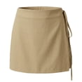 thumbnail image 6 of Xaqiouau Womens Solid High Waisted Tie Waist Wrap Skort with Built in Shorts Stretchy Lightweight Athletic Skirt for Workout Tennis Golf Daily Wear, 6 of 6
