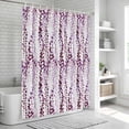 thumbnail image 6 of Purple Weeping Eucalyptus Shower Curtain, Waterproof Shower Curtains for Bathroom, Spring Summer Farmhouse Leaves Washable Fabric Bathtub Curtain Set Bath Decor with 12 Hooks 72"x78", 6 of 8