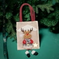 thumbnail image 4 of Bolsas de regalo navideñas para muñecas | Bolsa de regalo tejida con cordón, diseño de Papá Noel, muñeco de nieve y ciervo | Envoltura de regalos navideños para dulces, galletas y golosinas, 4 of 6