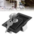 thumbnail image 4 of Sidaley Cerradura de puerta de Panel tipo tirador negro, mecanismo de bloqueo fácil y seguro para cualquier puerta, elegante y duradero Accesorios para vehículos recreativos, 4 of 6