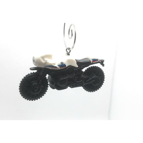 Christmas Ornament for BMW R NineT Racer Motorcycle Black White
