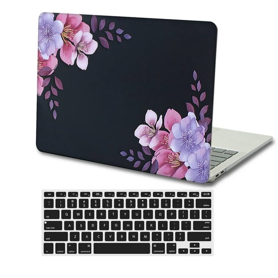 KSK KAISHEK Plastic Protective Case Hard Cover Compatible 2022 - 2018 Released New MacBook Air 13 inchs Retina Display and Touch ID + Black Keyboard Cover Model: A2337 m1&A2179&A1932 Flowers 48