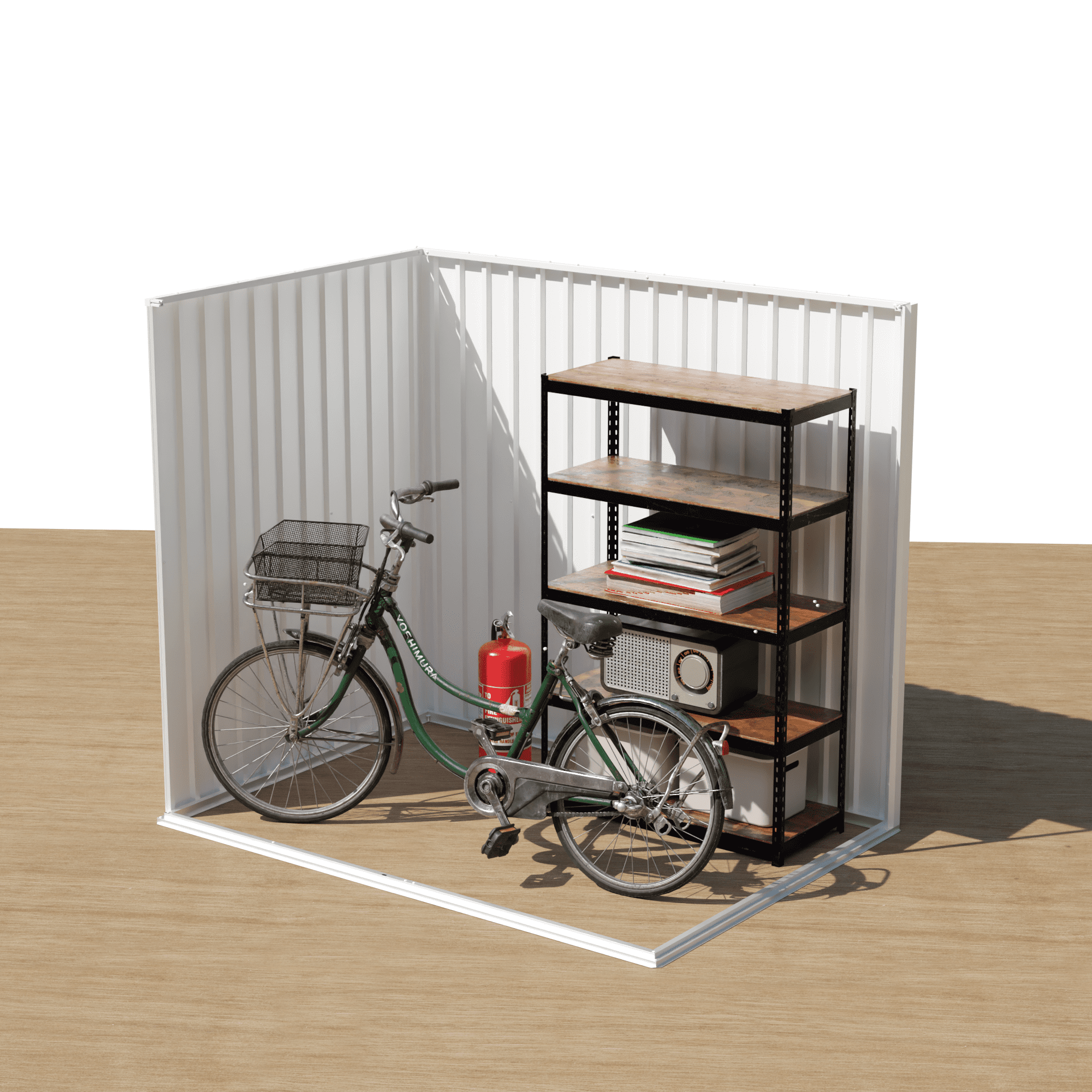 Outdoor 6x4-Foot Metal Garden Shed with Hinge Door and Pent Roof, Brown Storage Shed for Patio Backyard and Tool Organization