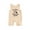 Beige, variant on Musuos Baby Girl Boy Father's Day Tank Romper 3 6 12 18 24Months Letter Print Round Neck Sleeveless Jumpsuit Infant Summer Clothes