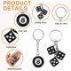 thumbnail image 3 of Llavero Uxcell 8 Ball, bolas de billar 8 de la suerte con llavero de dado, colgante creativo para bolso, billetera, coche, accesorios de teléfono celular, negro, 3 of 5