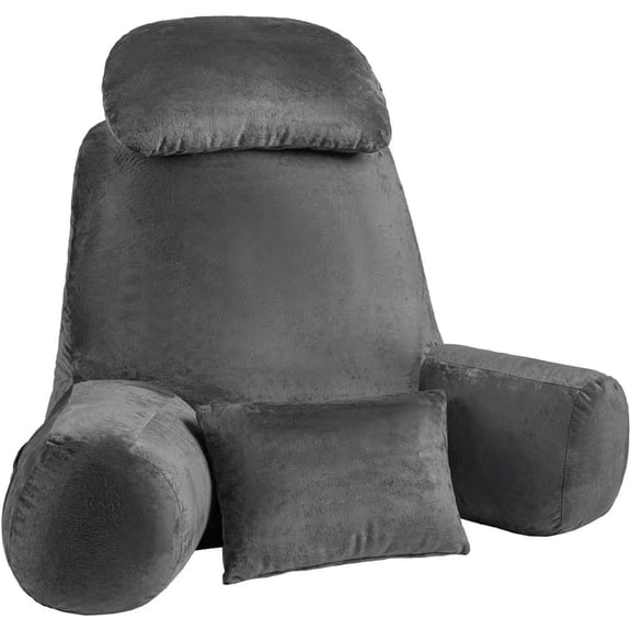 Reading Pillow for Sitting up in Bed and Couch,32" X-Large Back Pillow for Adult & Teens with Soft Adjustable Neck Roll Backrest Pillow,Washable Cover,Watching TV/Gaming/Relaxing