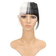 thumbnail image 6 of Clip in Bangs Hair Extensions, Hair Clip on Fake Bangs with Temples Front Fringe French Flat Bangs, P, 1.1oz, 8.6inch, 6 of 6