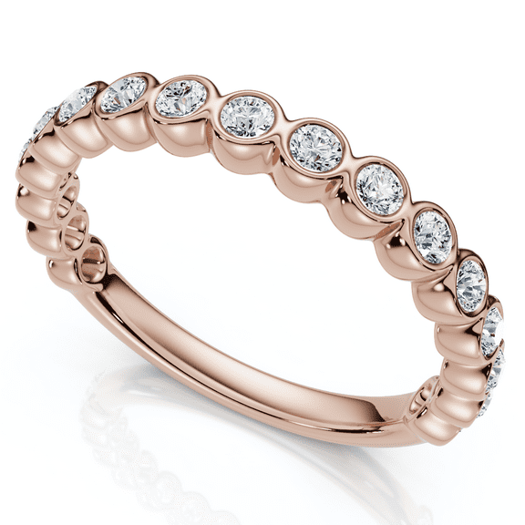 Pompeii 1/2Ct Diamond Wedding Ring Channel Set 14k Gold or Platinum Lab Grown EF/VS