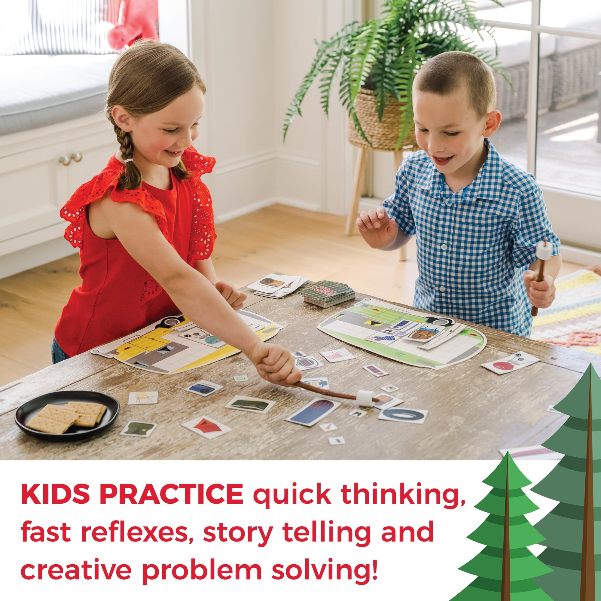 MindWare Slappy Camper Game for Quick Thinking, Reflexes, and Storytelling, 2-4 Players