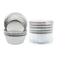 thumbnail image 2 of 100 Pcs Tomafen Thick Aluminum Foil Baking Paper Cups, Oil Proof Cake Paper Holders For Muffin Cupcakes, Food Grade Heat Resistant Baking Liners In Tube Packaging For Home Baking, 2 of 7