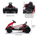 thumbnail image 3 of VOLTZ TOYS 24V Electric Drift Go Kart for Kids, Outdoor Racer Ride On Car with Dual Motors, Safety Belt, 8 MPH Max Speed, Red, 3 of 6