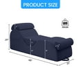 thumbnail image 7 of Puremind Yoga Chaise Lounge Chair, Corduroy Chaise Lounge for Yoga with Headrest/Waist Pad/Foot Pad/Side Pockets,Yoga Chair for Relaxation Stretching, Blue, 7 of 7