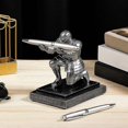 thumbnail image 5 of Knight Pen Holder with 2 Pens Resin Desk Organizers and Accessories Funny Executive Pen Stand Fancy Cool Office Gadgets Cool Desk Decorations for Men Home Supplies(Classic,Iron), 5 of 10