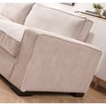 thumbnail image 6 of Modern Beige Corduroy 3-Seater Sofa with Sleek Design for Living Room, 6 of 11