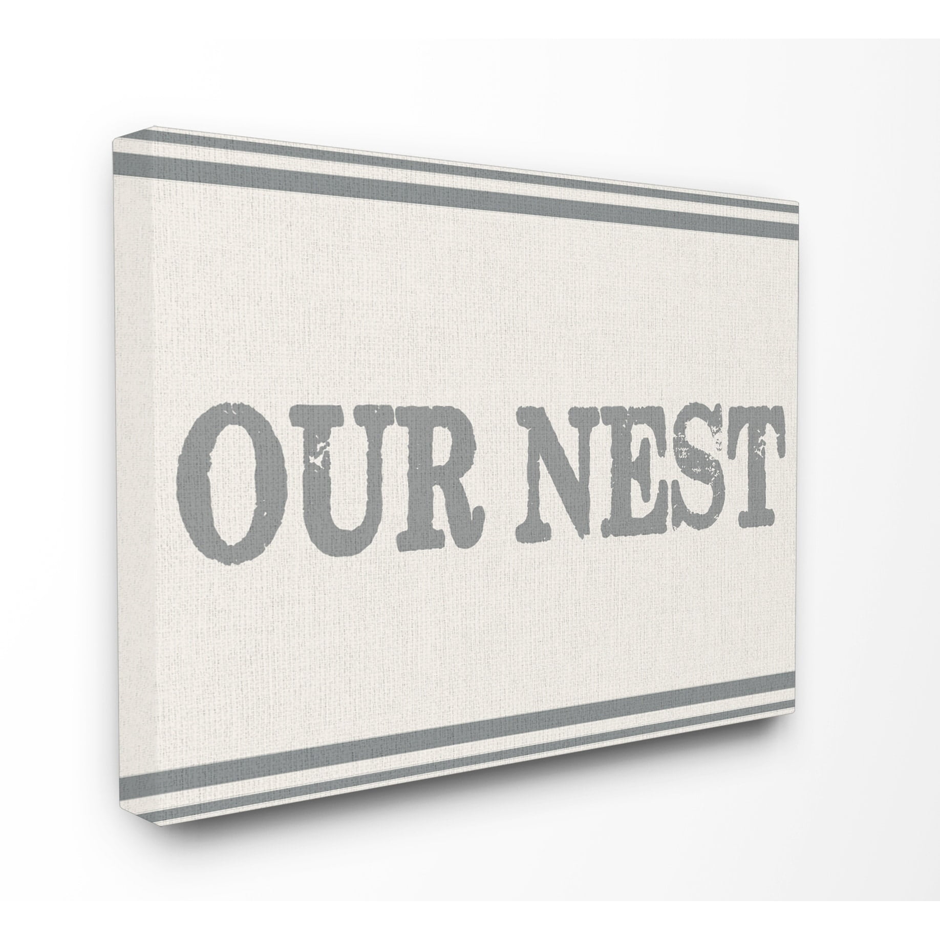 The Stupell Home Decor Collection Our Nest Flour Sack Typography Wall Art