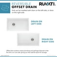 thumbnail image 2 of Ruvati 30-inch Fireclay Offset Drain Kitchen Sink Single Bowl WhiteRight Drain, 2 of 9
