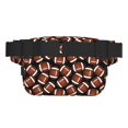 thumbnail image 3 of Balery Brown Football On Black Mochila Cinturón para Mujeres y Hombres, Bolsa de Cintura Impermeable de Doble Capa con Correa, 3 of 9