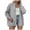 Grey, variant on Towmus Fall Outfits for Women 2025 Fashion Clothes Winter Waffle Knit Clothing Oversized Button Down Shirt