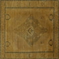 thumbnail image 1 of Ahgly Company Indoor Square Oriental Turquoise Blue Industrial Area Rugs, 3' Square, 1 of 4