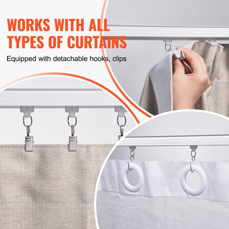KFFKFF Wall/Ceiling Curtain Rail Set, 8.9 Feet photo 5