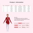 thumbnail image 7 of iiniim Kids Girls Glittery Rhinestones Mesh Splice Figure Ice Skating Gymnastics Leotard Dress Dancewear Burgundy 10, 7 of 7
