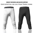 thumbnail image 4 of Estbridge Men Compression Pants Basketball Knee Protector Hex Pads Pants Tights Sport Athletic Elastic Leggings G1U3, 4 of 9