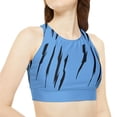 thumbnail image 5 of Effete Feline Claw Marks Scratch High Neck Crop Bikini Top (AOP), 5 of 5