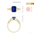 thumbnail image 5 of ANGARA Lab Grown 2.45 Ct Blue Sapphire Celtic Knot Engagement Ring for Women in 14K Yellow Gold (Size-9x7mm) | September Birthstone, Anniversary, Jewelry Gift for Women | Lab-Grown Blue Sapphire Ring, 5 of 8