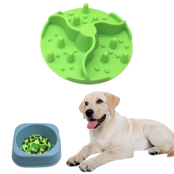 Slow Feeder Lick Mat for Dogs & Cats,Non-Slip Suction Base,Food-Grade Silicone Use with A Pet Bowl,Easy to Clean, 3-Zone Design