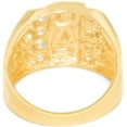 thumbnail image 4 of Floreo 10k Yellow Gold 16.1mm DAD Father CZ Ring, Size 11, 4 of 5