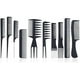 thumbnail image 1 of Kit de Peines de Peluquería - Juego de 10 Peines Profesionales de Fibra de Carbono para Peluquería y Barba, 1 of 5