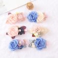 thumbnail image 2 of Pinzas para el pelo de flores artificiales para bebé, pasadores de pelo con perlas para recién nacido, accesorios de fotografía, 2022, 2 of 4