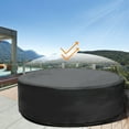 thumbnail image 5 of OPTUTUS 93 Inches Hot Tub Cover, Portable Round Foldable Bathtub Kids Inflatable Pool Cover - Outdoor Waterproof Dustproof Bathtub Cover Black, 5 of 7