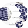 thumbnail image 6 of Quatrefoil Moroccan Pattern Waterproof Fabric Shower Curtain,Geometric Blue Morocco Waterproof Fabric Shower Curtain for Bathroom Curtains Bathtubs Hotel Shower Curtains with 12 Hooks Small 36x72in, 6 of 8