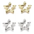 thumbnail image 2 of EOEMY Brass Cuff Earrings Star Gold 20.5X20.5X2.5mm&nbsp; P616-Gold, 2 of 2