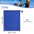 thumbnail image 2 of Bolsa con Cordón Uxcell con Cierre, Saco de Almacenamiento Impermeable para Viajes de Gimnasio 14" x 16" & 8 Paquete & Azul Zafiro, 2 of 7
